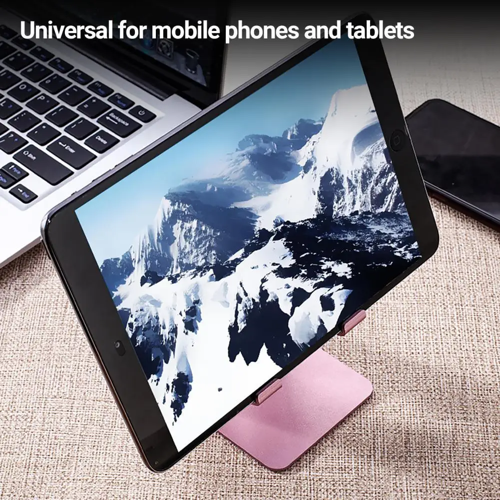 

Tablet Stand Foldable Anti-skid Dual-axis Design Aluminum Alloy Desk Phone Stand for Home Office Laptop
