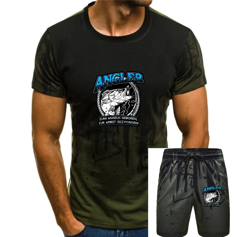 

T-Shirt Anglers Fishing Born Forced Labour Fish Carp Norway Unisex Loose Fit Tee Shirt