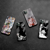 one piece luffy zoro trafalgar d water law phone case tempered glass for iphone 13 12 mini 11 pro xr xs max 8 x 7 plus se 2020