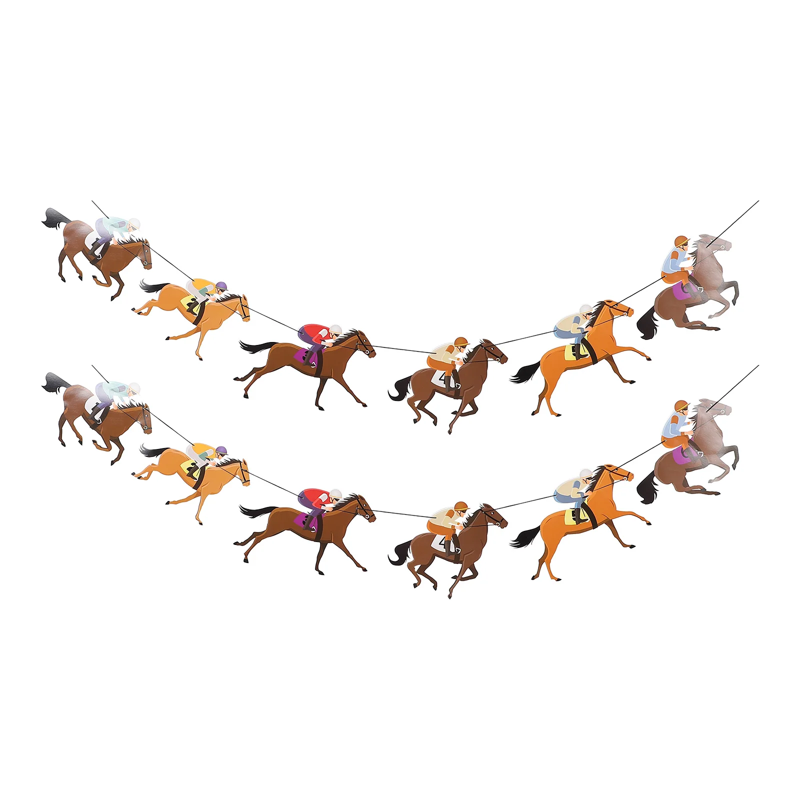 2 шт. флаг на день гонок украшения для дерби баннер лента растяжки лошади