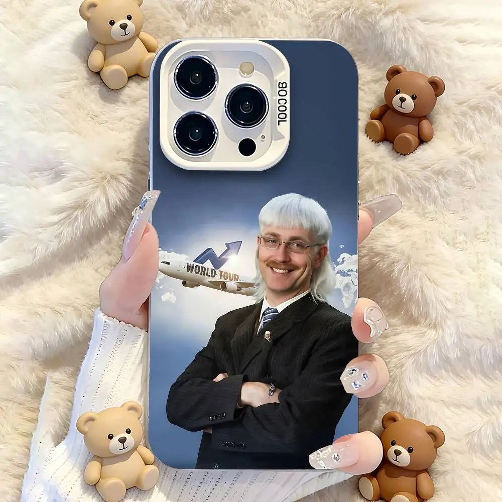 Фото Чехол J-Joosts 2026 Tour K-Kleins с матовой белой рамкой и большим объективом для iPhone 12 11 14 13 17 16 15 Pro Max Mini Plus E №4