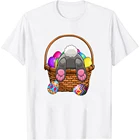 Футболка с пасхальным Кроликом, корзиной, яйцами, для женщин, мужчин, детей, подарок, Премиум футболка на Пасху с короткими рукавами, топ, праздничный подарок, футболка