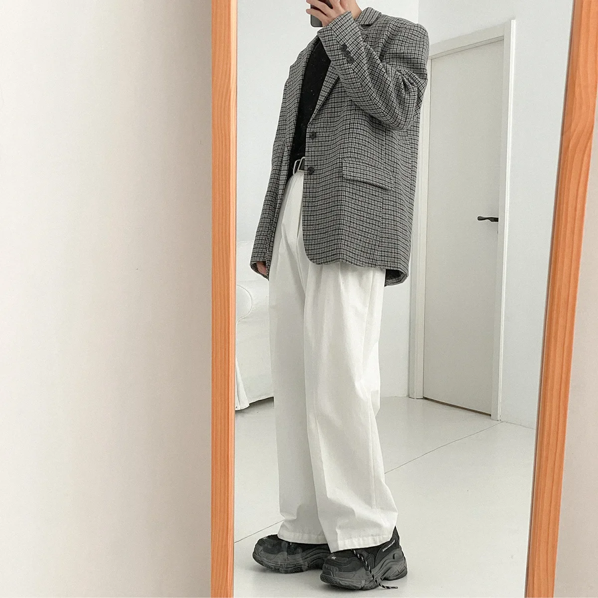 Мужской винтажный шерстяной блейзер