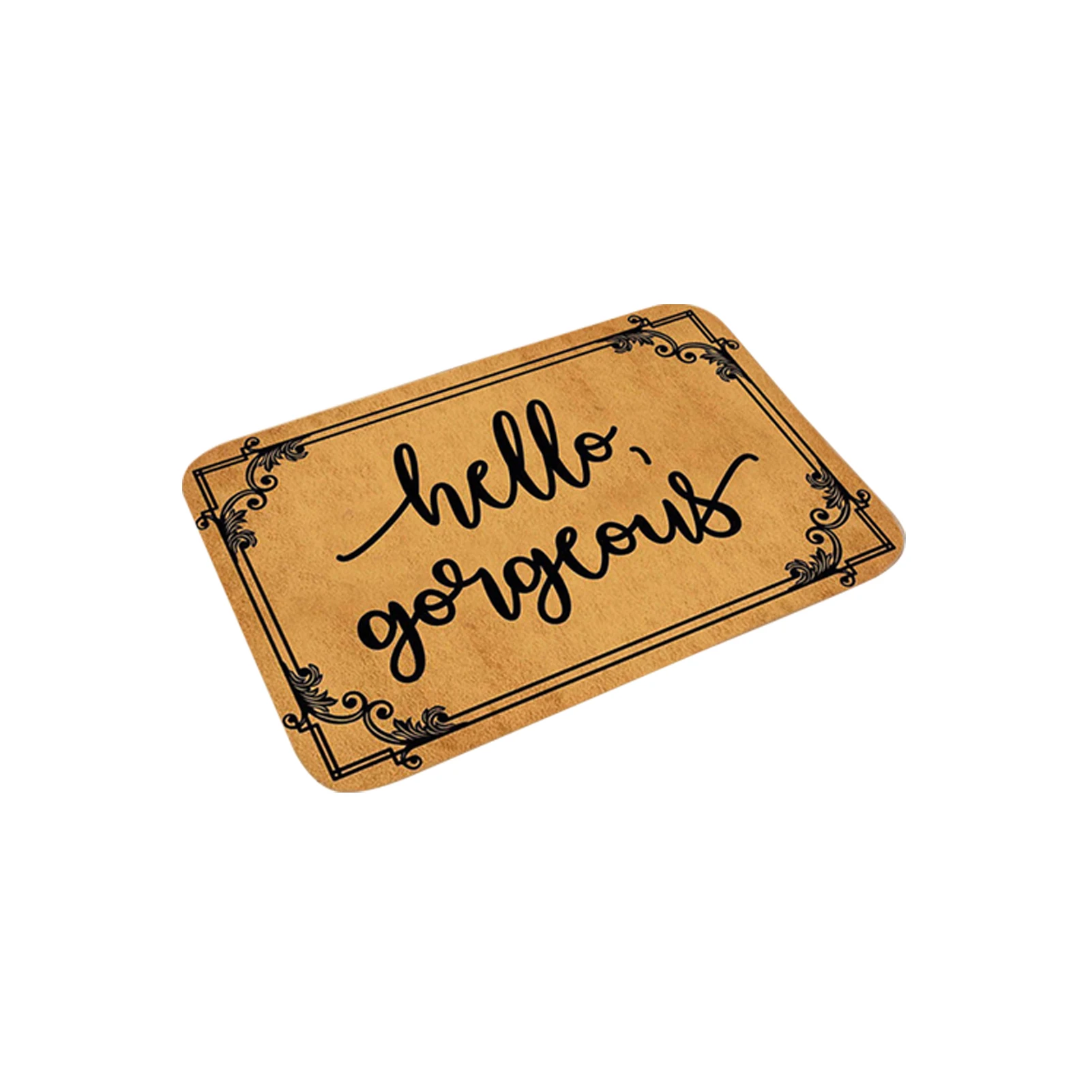 

Rectangle Area Rug Smooth Soft For Front Door With Letters Bathroom Printed Indoor Outdoor Living Room Bedroom Flannel Home