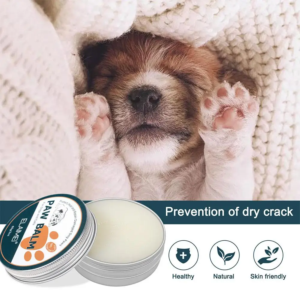 

60g Pet Paw Care Cream Pet Paw Balm Pet Foot Cat Oil Care Pad Foot Paws Health Wax Protection Balm Care Care Protector Dog V5O1