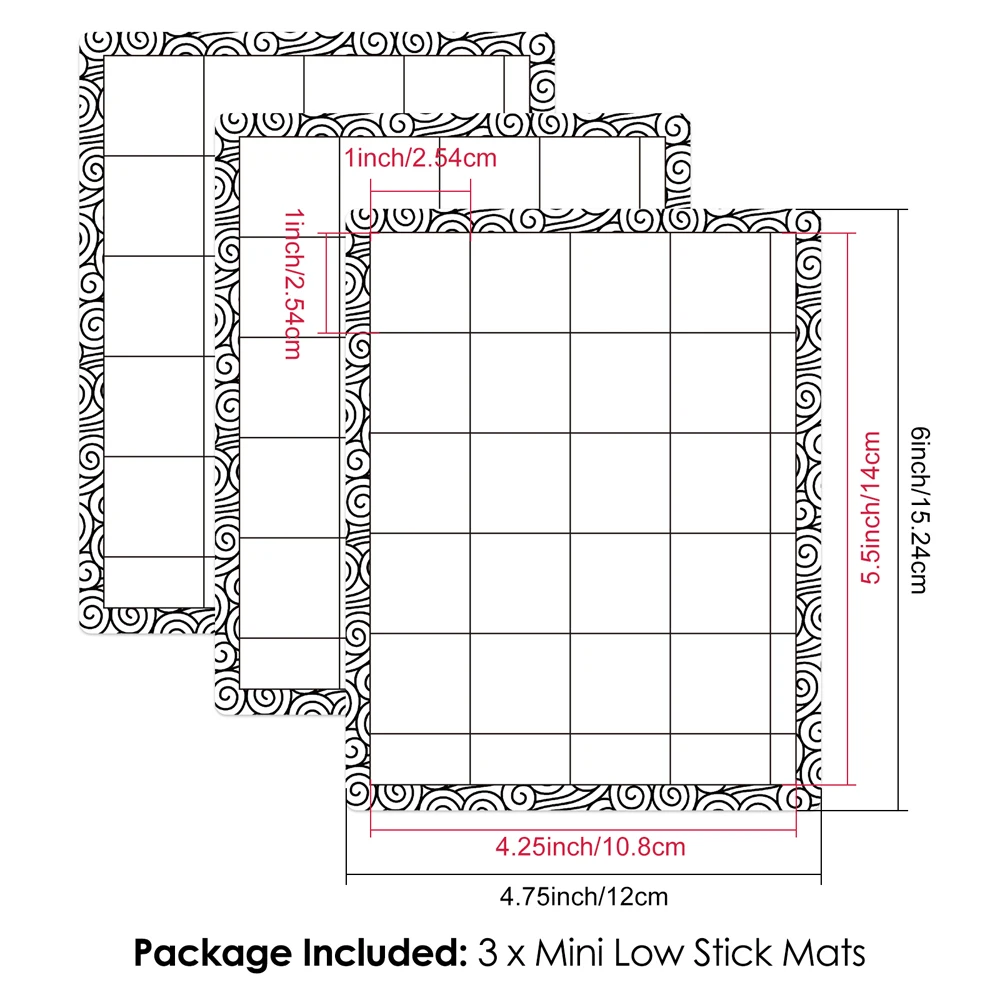 2 шт./компл. коврик с низкой застежкой 3 мини-коврик для палочек и штампов создания