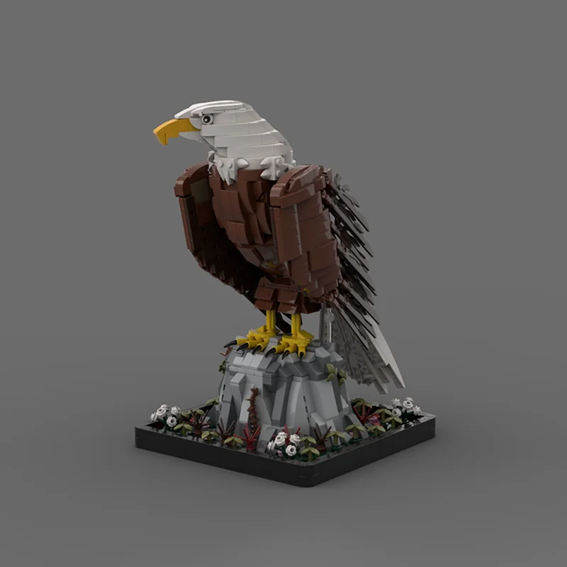 1468 шт. MOC креативные значки лысой орлан модульный дисплей модель архитектура