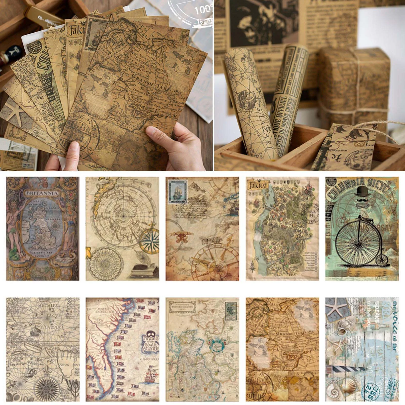 

10Pcs Vintage Letters Handbook Message Backing Paper Diy Scrapbooking Album Week Diary Animal Water Bottle Stickers for Kids
