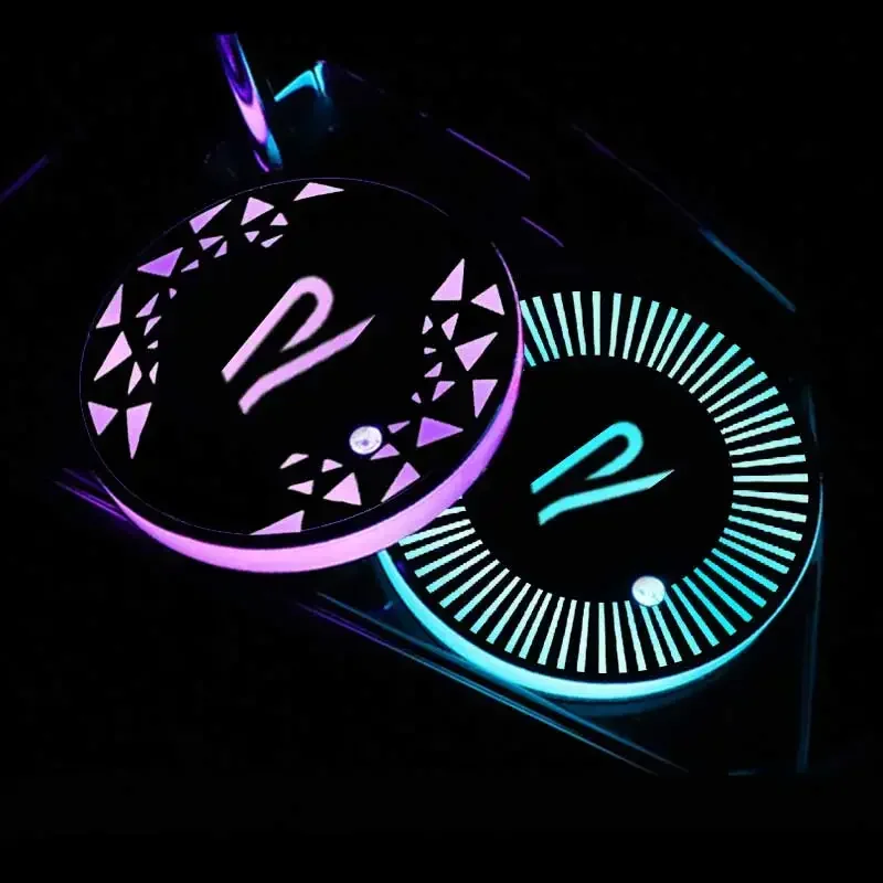 Красочные меняющиеся огни светодиодный автомобильный коврик для чашки с водой USB