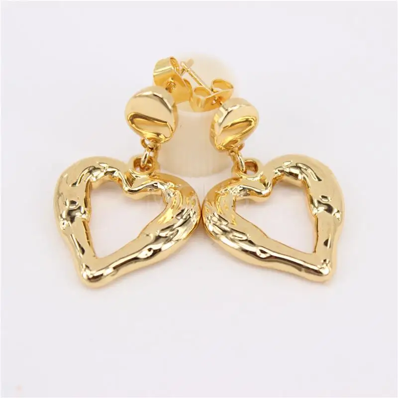 Отличный подарок для девушки из нержавеющей стали, Подвесные серьги в форме сердца, аксессуары, 10 г, QZ32, 35 мм