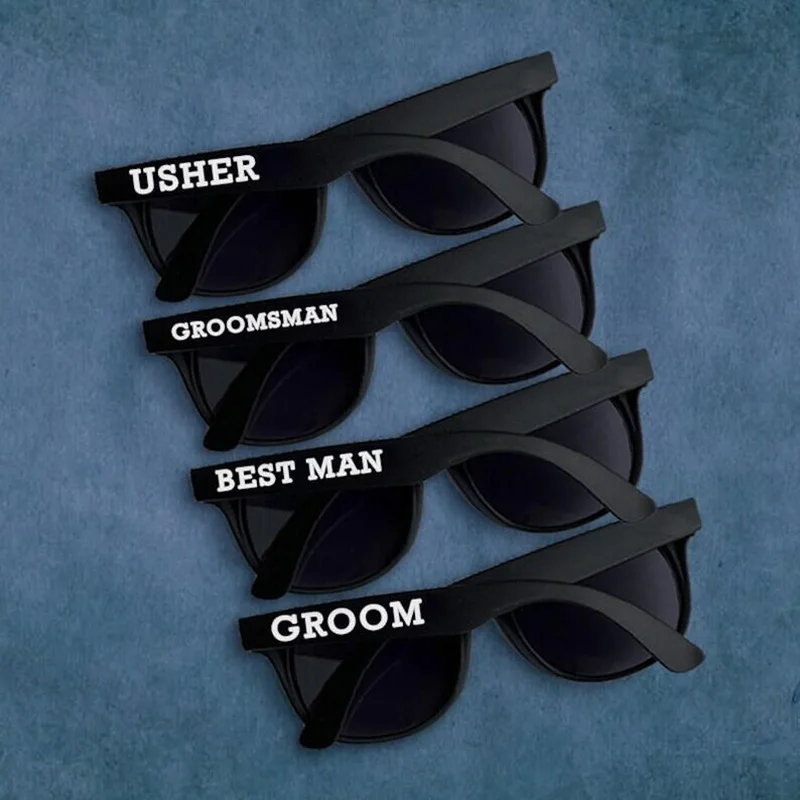 

Groom to be Best Man Groomsman usher Sunglasses summer beach pool Wedding engagement bachelor party decoration Proposal gift