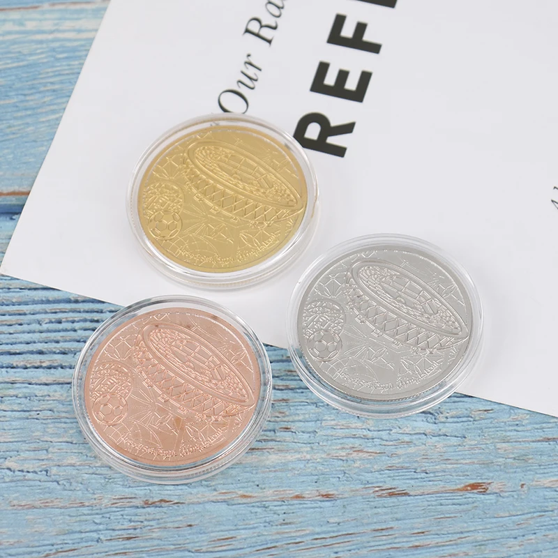 

2022 Qatar World Cup Commemorative Coin Medal Hercules Cup Commemorative Coin Collection Creative Gift Souvenirs Decoration