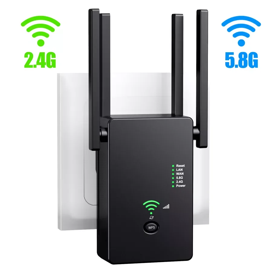 

WiFi Repeater Extender WAN Wifi Router Dual Brand 2.4G 5.8Ghz 1200Mbps Wi-Fi Amplifier 5Ghz LAN Wi Fi Singal Booster