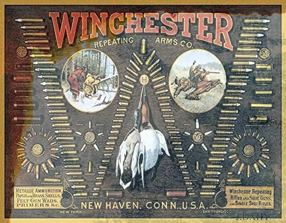 

Signs for Home Decor 2 Pack Winchester - W Bullet Board Tin Sign, 16"w X 12.5"h Wall Plaque Retro Vintage Signs