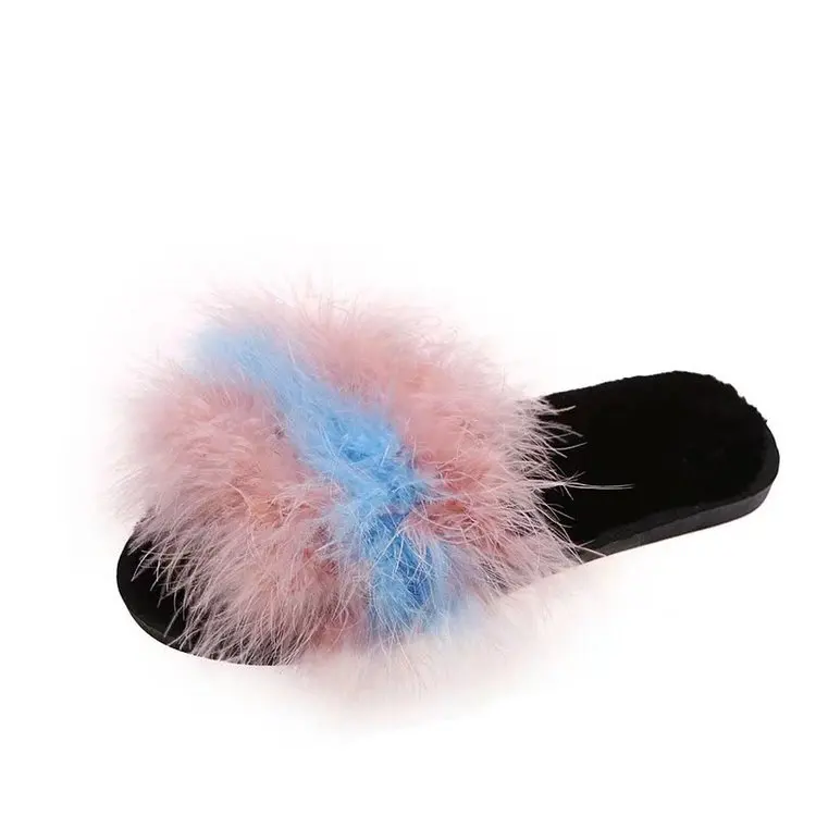 

Шлепанцы женские роскошные, домашние меховые тапочки, сланцы, Летние вьетнамки, оптовая продажа, тапочки на плоской подошве