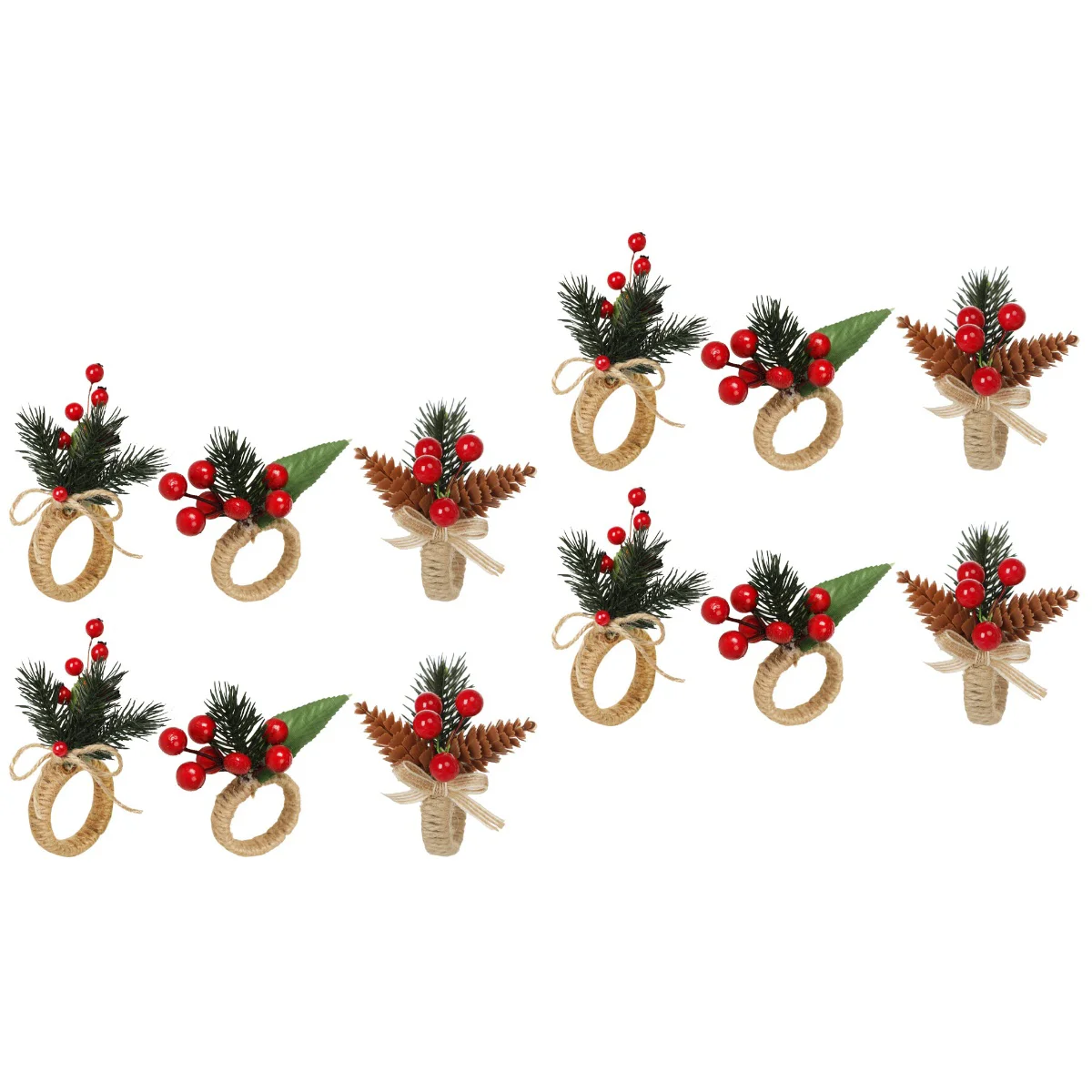 12 Xmas Napkin Ring Dining Table Buckle Pine Cone Napkin Rings Christmas Napkin Rings Christmas Napkin Rings Set