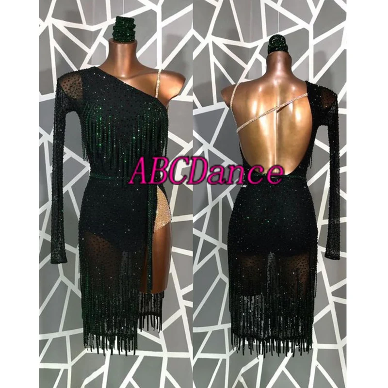 Платье для латиноамериканских танцев танцевальные костюмы взрослых