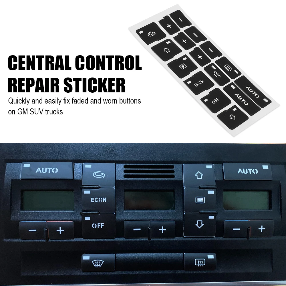 16 клавиш автомобильные наклейки для кондиционера кнопки ремонта A4 B6 B7 2000 2001 2002 2003