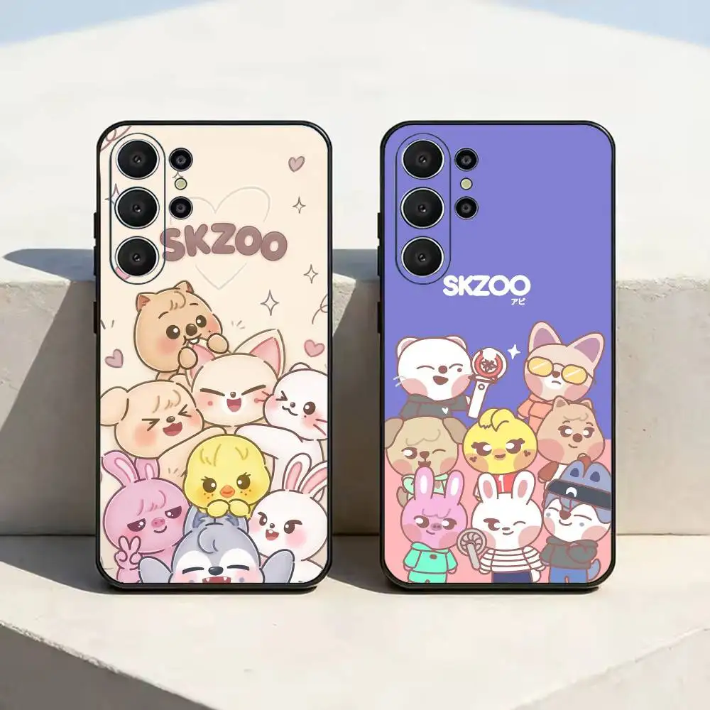 Фото Чехол для телефона S-Stray-Kids Skzoos Kpop Gift для Samsung S25, S24, S21, S22, S23, S30, Ultra, S20, Plus, Fe, Lite, Note, 10, черный. №1