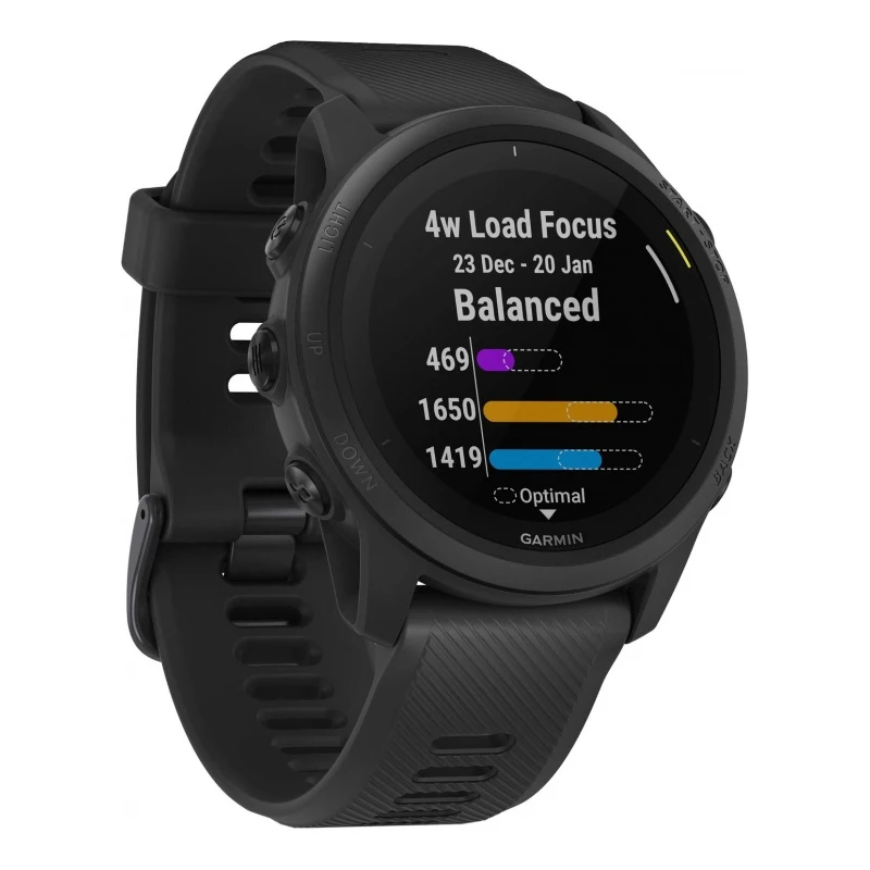 Умные часы Garmin Forerunner 745 240x240 с компасом, гироскопом, акселерометром, термометром, монитором сердечного ритма, шагомером, альтиметром, часами и наручными часами.