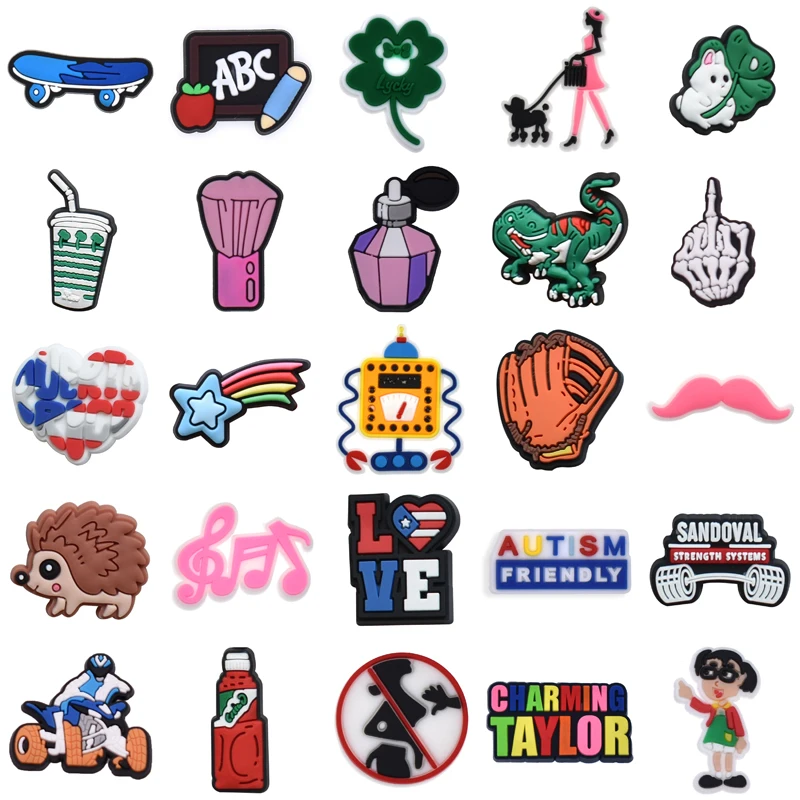 

Shoes Accessories Wholesale Bulk Packs Men Set Jeans Boy Shoe Charms Women Charm Girl Para Pins Decorations for Croc Kids Gifts