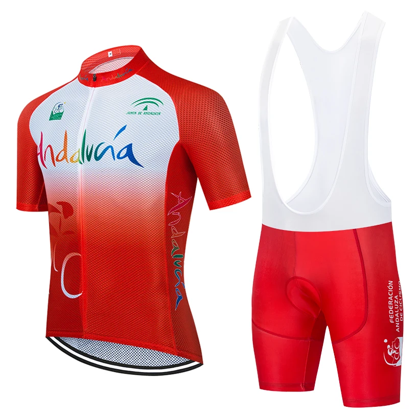 

Team Andaluza Cycling Jersey 20D Bike Maillot Shorts Sportswear Ropa Ciclismo MEN MTB Summer BICYCLING Pants Cothing