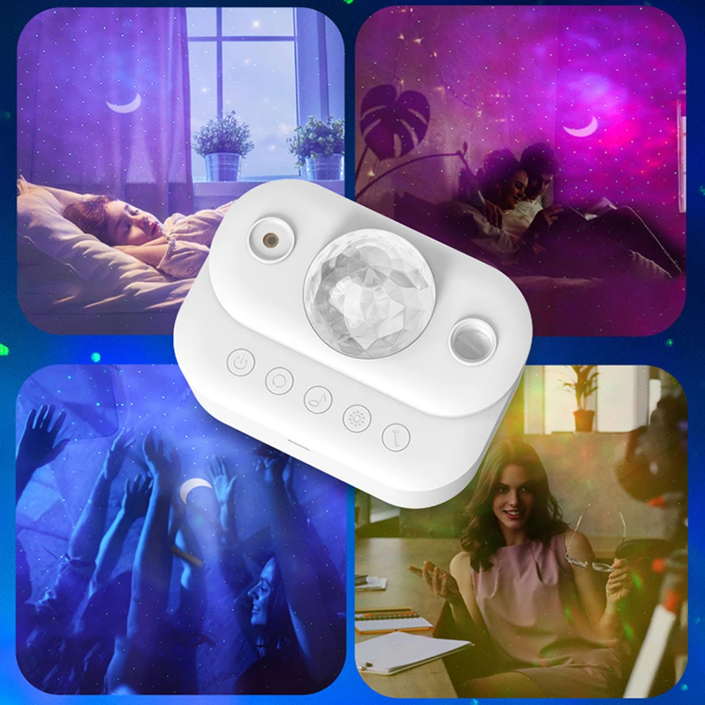 Bluetooth Звезда Луна Галактический проектор светодиодный Ночной свет небо лазерный