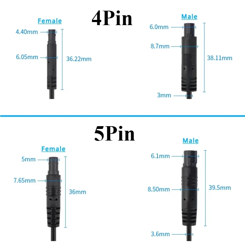 4Pin/5Pin/6Pin/8Pin автомобильный удлинитель камеры DVR 1 м/2 м/3 м штекер-гнездо кабель для