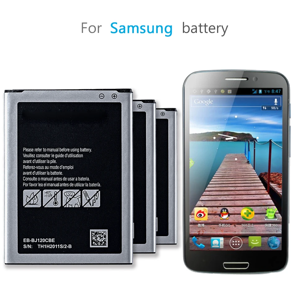 

Phone Battery For Samsung Galaxy Express 3 J1 2016 SM-J120A SM-J120F SM-J120F/DS J120 J120h J120ds Battery EB-BJ120CBE 2050mAh