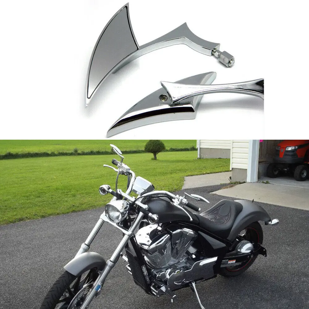 

Боковые зеркала заднего вида для мотоцикла с хромированными лезвиями для Honda Fury VT1300CX VT13CX США