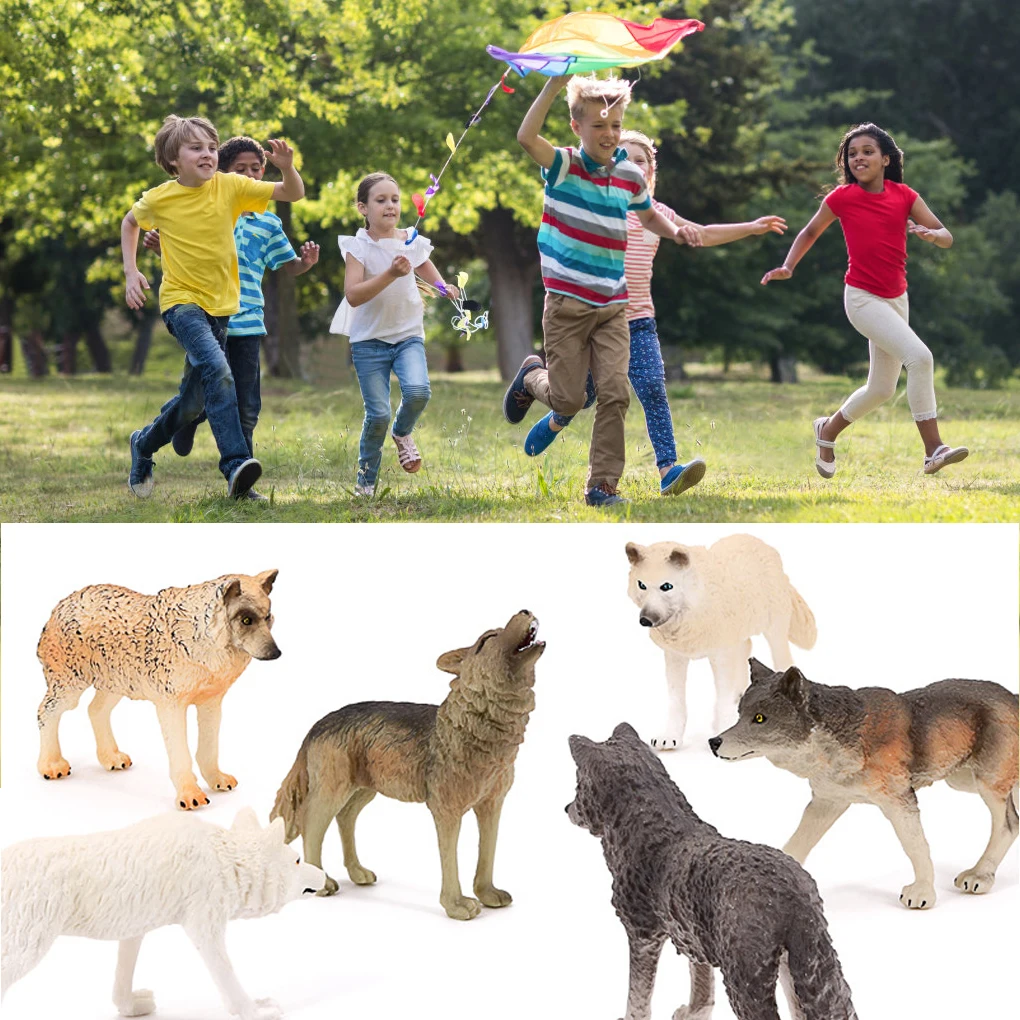 

Фигурки животных реалистичные пластиковые, 6 шт.