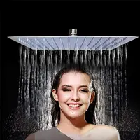 Shower Head Stainless Steel Leak-Proof Ultra-Thin High Pressure Bathroom Accessories Ceiling Showerhead 8-12 Inch Bath Shower