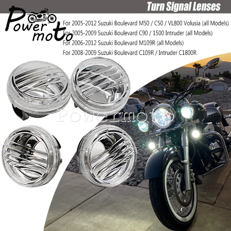 

For Suzuki Boulevard M109R M50 C50 VL800 Volusia C90 1500 Intruder C109R C1800R Motorcycle Turn Signal Indicator Light Lens