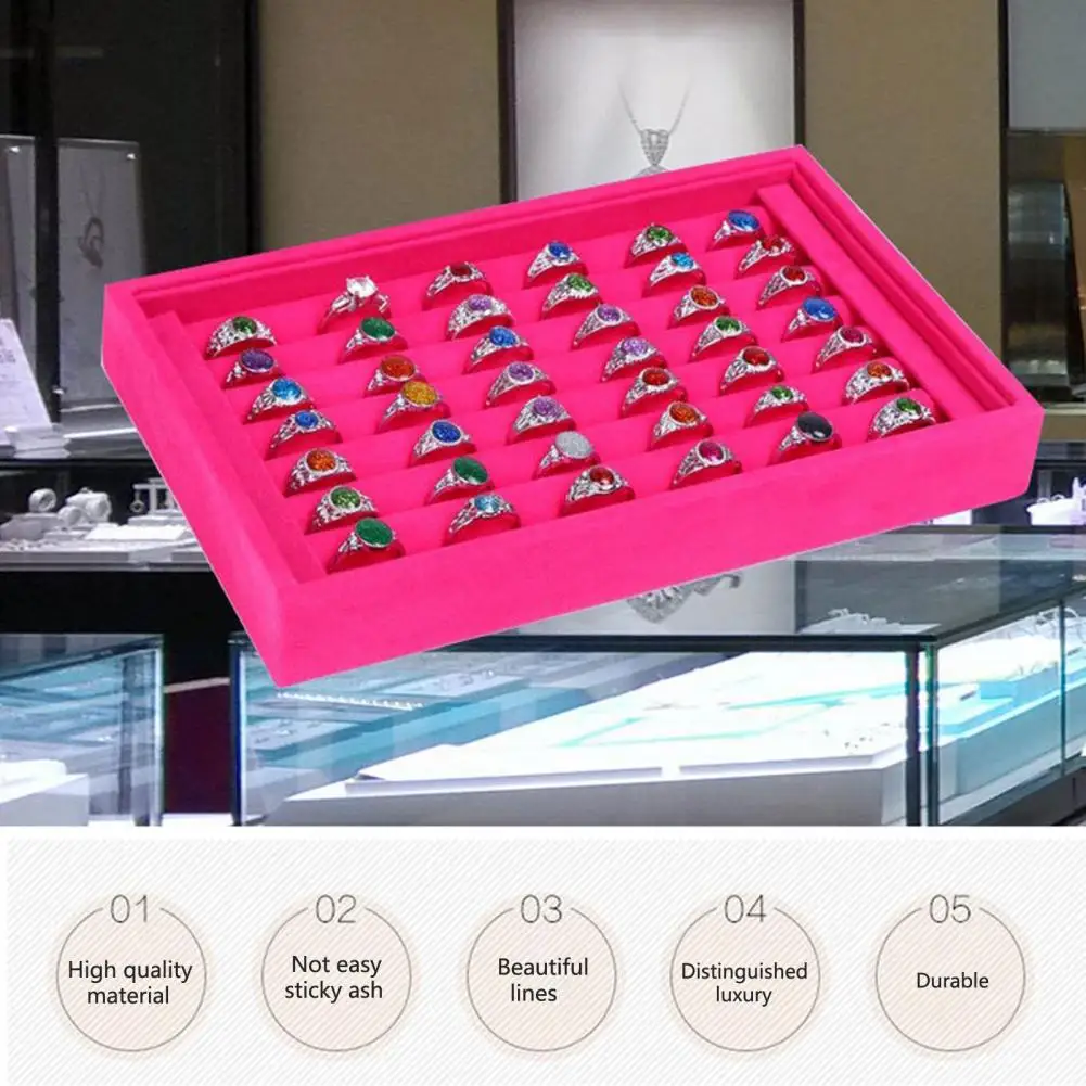 

HOT SALES！New Arrival Ring Display Case Multi-slot Minimalistic Luxurious Look Jewelry Showcase Earrings Display Stand for Home