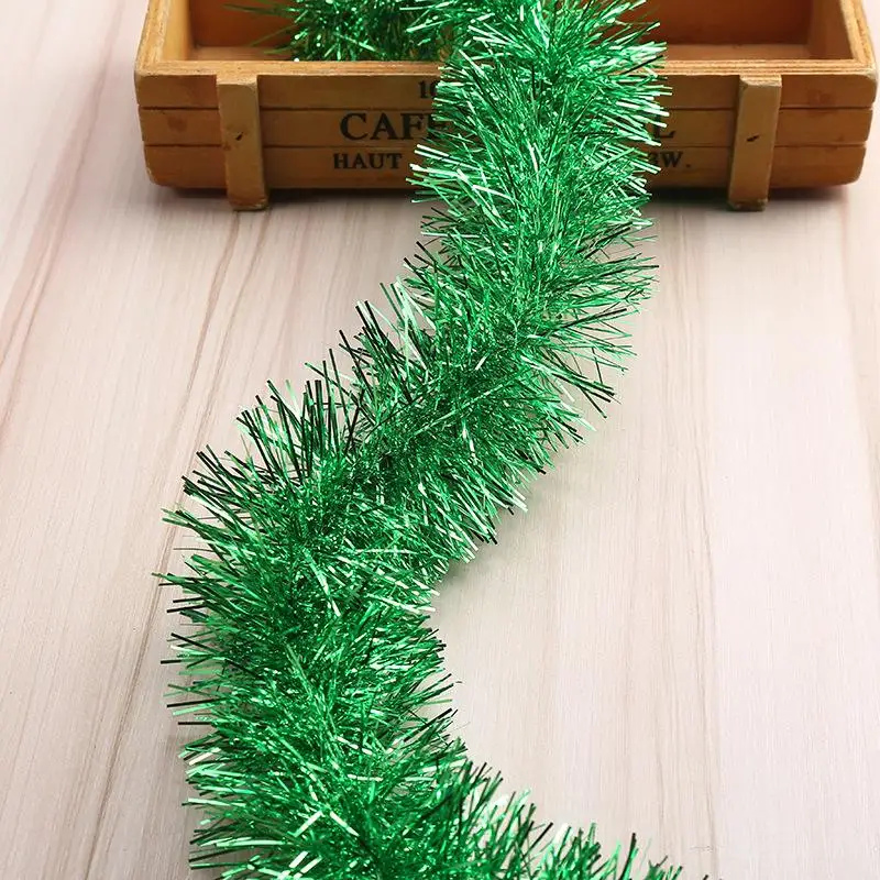 Фольгированная лента с мишурой гирлянда для рождественского украшения упаковки