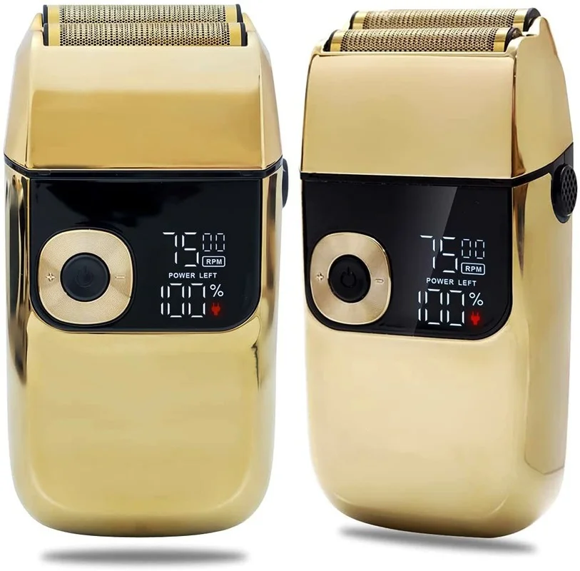 

Male Grooming Waterproof Trimmer Electric Shaver Men's Bald Head Push Shears Metal LED LCD USB