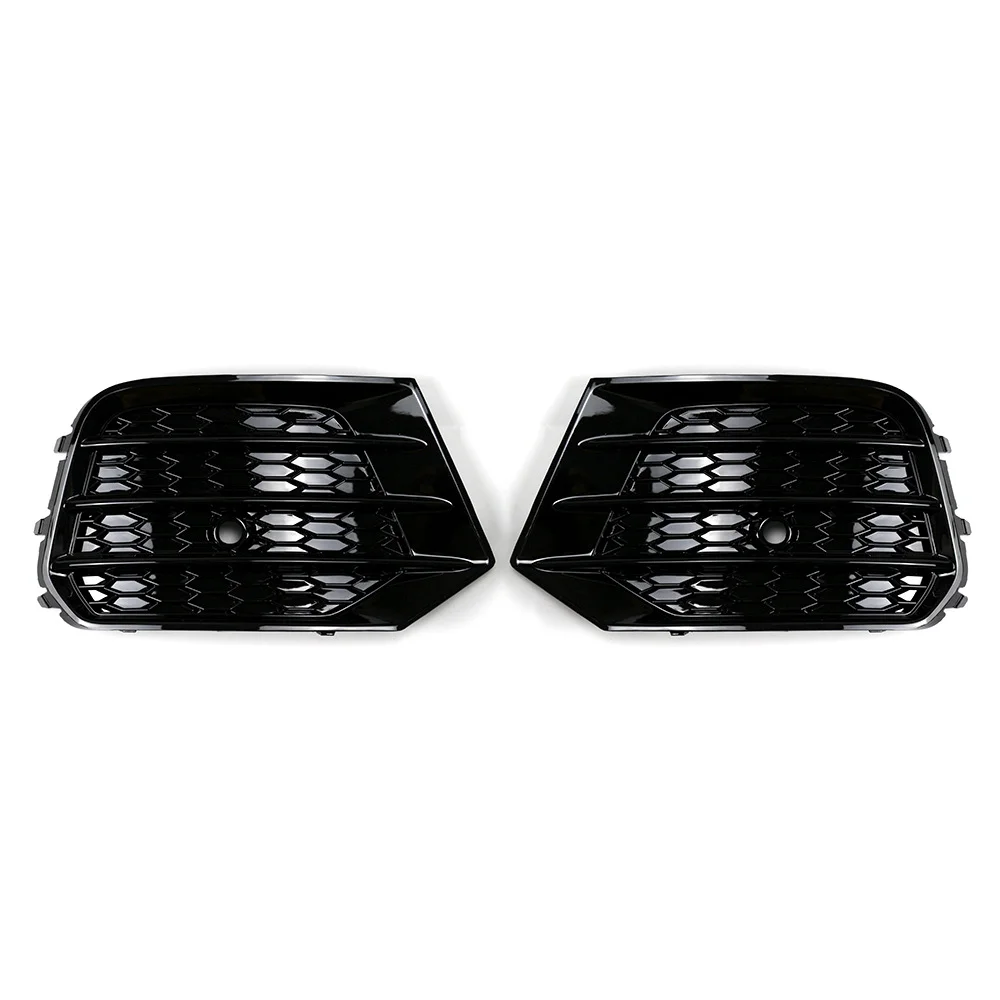 

Передняя противотуманная решетка для Audi Q3 2016 2017 2018, глянцевая черная крышка лампы, рамка, отделка, протектор, внешняя крышка, автомобильные аксессуары
