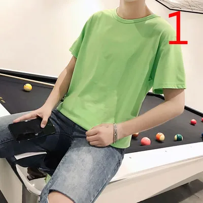 

Корейская версия тренда тонкой футболки летняя печать шелковая мужская футболка