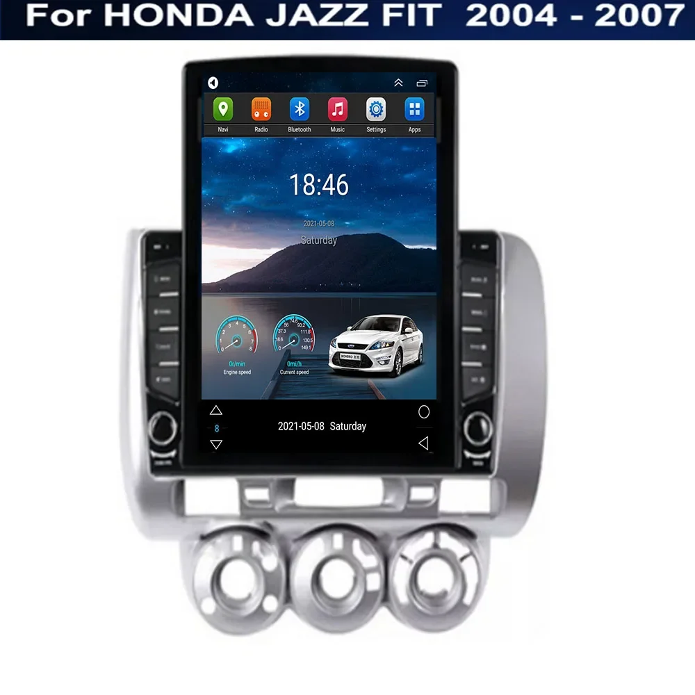 

Автомобильный радиоприемник для правой руки, Android 12, для HONDA JAZZ FIT 9,7-2004, мультимедийный видеоплеер, навигатор GPS RDS 2 din