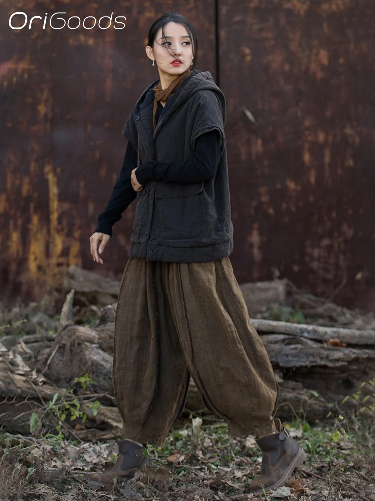 Женский зимний жилет в китайском стиле без рукавов