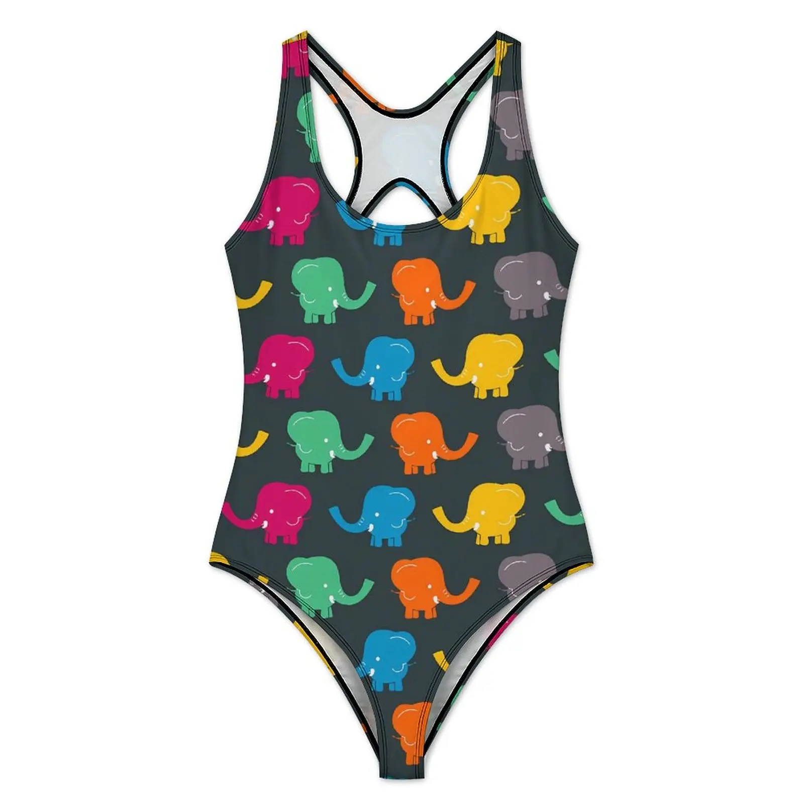 Детский раздельный купальник в виде слона яркий дизайнерский слитный для пляжа