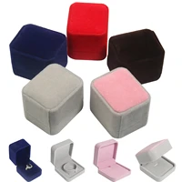 velvet square jewelry box ring earring necklace jewelry organizer wedding party storage box packaging holder display gift case