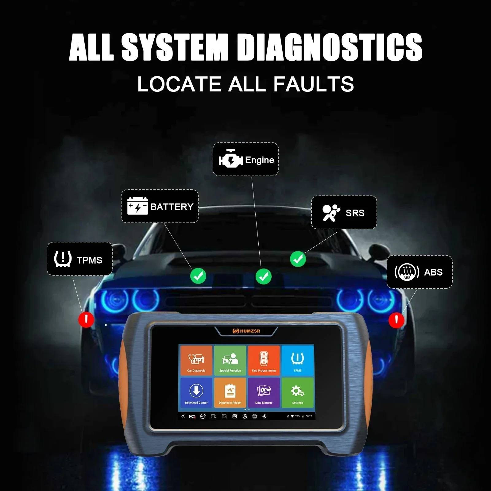 Автомобильный полносистемный сканер humзор NP716 Obd универсальные инструменты