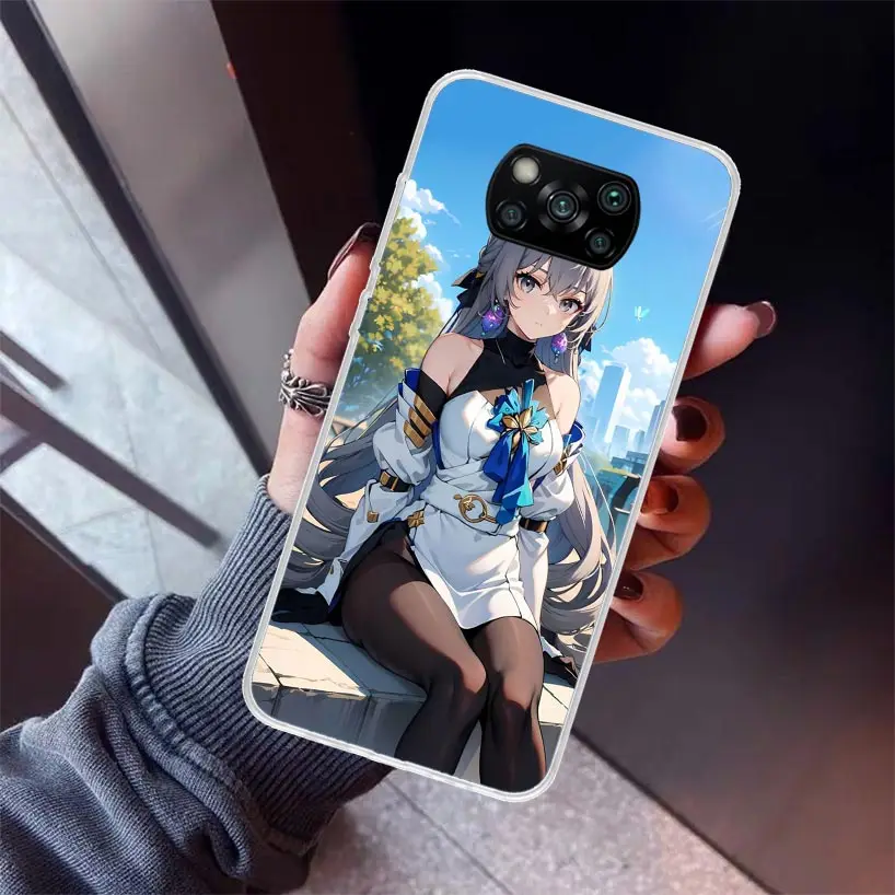 Чехол для телефона Honkai Star Rail Bronya Rand Xiaomi Poco X6 X5 X4 X3 Nfc F6 F5 Pro F4 Gt F3 F2 F1 M5S M4 M3 5G Soft Cover Print F