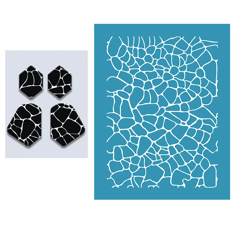 

Silk Screen Stencils for Polymer Clay Reusable Silkscreen Print Kit Mesh Transfer DIY Crafts Printing Jewelry
