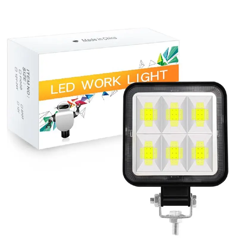 

6500K Square LED Pod Work Light 12V-24V 40W 6COB Spot Light White Waterproof LED Light Car Off-road 4x4 Truck 3inch Driving Lamp