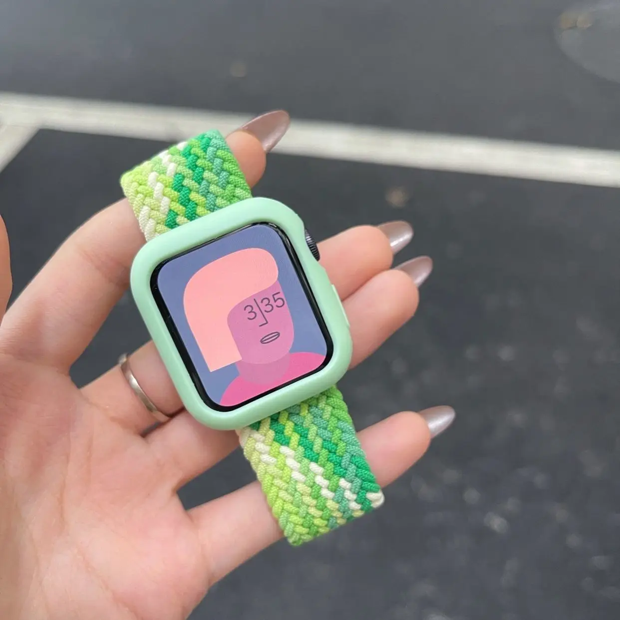 

Braided stretch Fashion Strap For Apple watch band 44mm 42mm 45mm watchband bracelet iWatch serie 3 4 5 SE 6 38mm 41mm 40mm