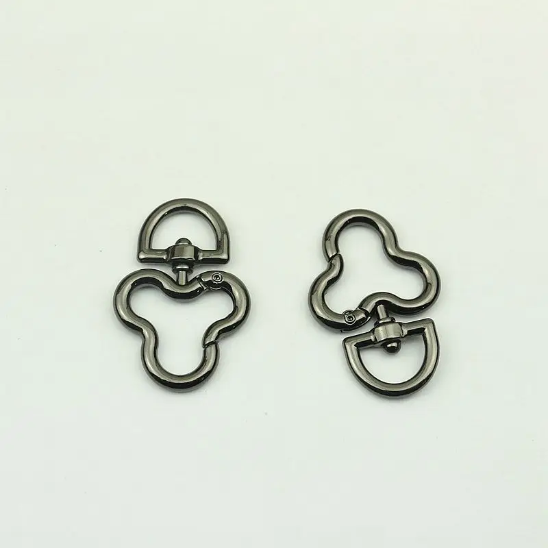 20Pcs 14mm Metal Floral Buckles Bag Handbag Strap Clip Hook Keyring Dog Collar Swivel Trigger Clasp DIY Hardware Accessories