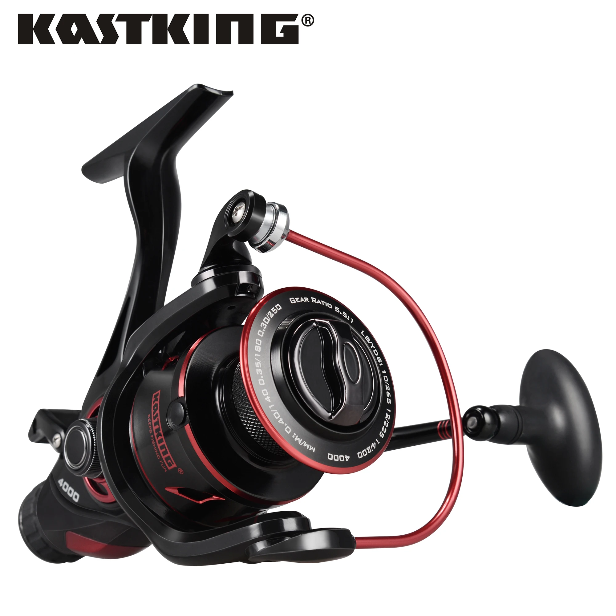 Катушка для карповой рыбалки KastKing Sharky Baitfeeder III с тормозом 12 кг и дополнительной шпулей система переднего и заднего фрикциона пресноводная спиннинговая.