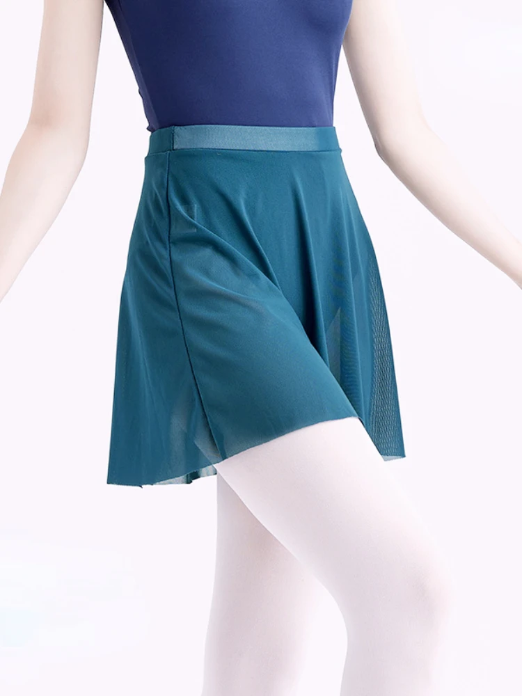 

Ballet dance gauze skirt female adult gym suit tights classical half body soft mesh elastic skirt elastic mesh